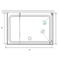 Душевой уголок RGW Walk In WA-005-1 (WA-002+Z-060-2) 1950x700x800 хром 351005178-11