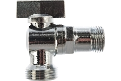 Elsen Кран шаровой угловой для стиральных машин 3/4"x1/2" НН ручка-бабочка