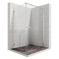 Душевой уголок Ambassador Abner 2000x1200x800 хром правая 10011103R