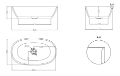 Раковина Salini SOFIA S-Stone 56 белый матовый 1101206SM
