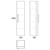 Шкаф-колонна OWL 1975 Ragnar 35 OW020300 белый лак УЦЕНЕННЫЙ