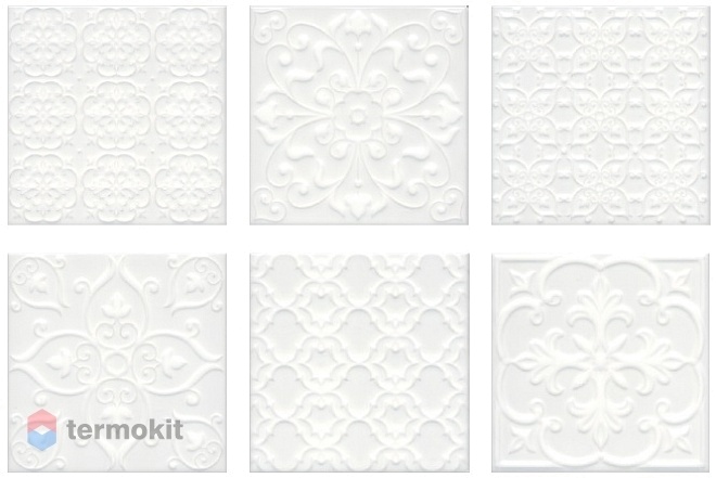 Керамическая плитка Kerama Marazzi Суррей белый 5226 Настенная 20x20