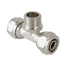 Фитинг обжимной тройник с переходом на наружную резьбу Valtec 26 x 3/4"