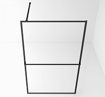 Душевая перегородка ABBER Immer Offen 1000x2000 черный AG60100B