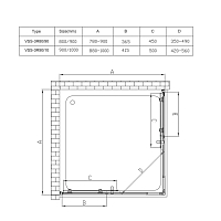 Душевой уголок Vincea Rapid 1900x900x900 хром VSS-3R80x90CL