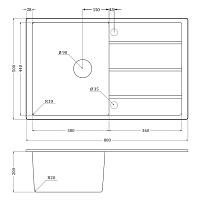 Мойка для кухни EMAR Quartz морион EMQ-1800.Q Морион