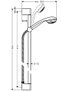 Душевой гарнитур Hansgrohe Crometta 85 90 см 27729000