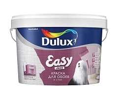 Dulux Easy матовая, Краска для стен и обоев водно-дисперсионная, база BC 2,25л