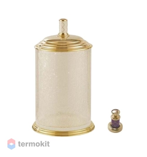 Ведро для мусора Boheme MURANO GOLD стекло (фиолетовое) 10914-V-G