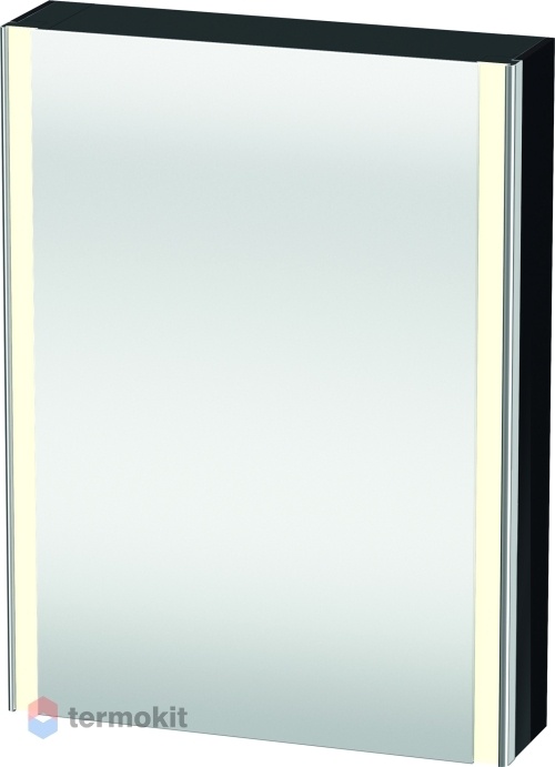 Зеркальный шкаф Duravit XSquare 60 с подсветкой Черный XS7111L4040