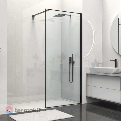 Душевая перегородка Vincea Walk-In 1000х2000 черный матовый VSW-1HS100CLB