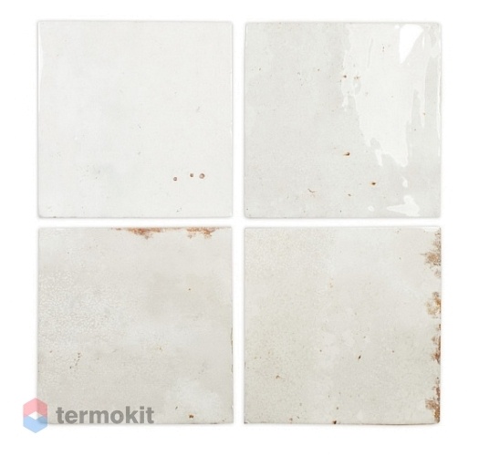 Керамическая плитка DNA Tiles Enamel Square White настенная 12,5x12,5