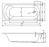 Акриловая ванна Riho Miami 1800x800 без гидромассажа B061001005