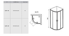Душевой уголок Ravak Blix BLCP4 1900x800x800 сатин 3B240U00Z1