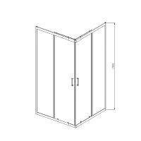 Душевой уголок Vincea Rapid 1900x900x900 хром VSS-3R80x90CL