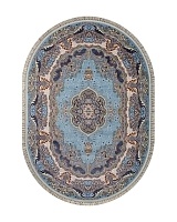 Ковёр Merinos Aravia 200x285 овальный голубой/бежевый 6807