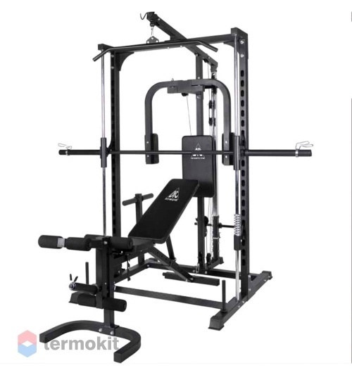 Силовой комплекс со скамьей, машина Смита DFC Homegym D943