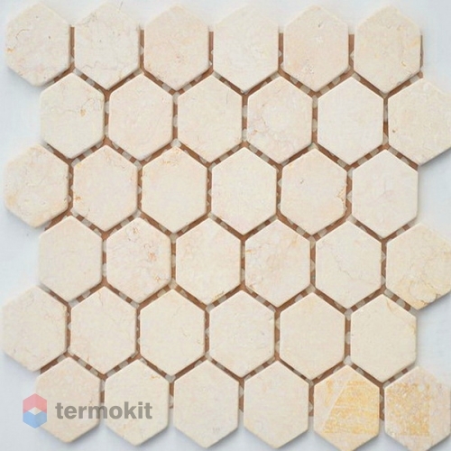 Мозаика Caramelle Mosaic Pietrine Hexagonal Crema Marfil Mat Hex (1,8x3) 29,5x30,5