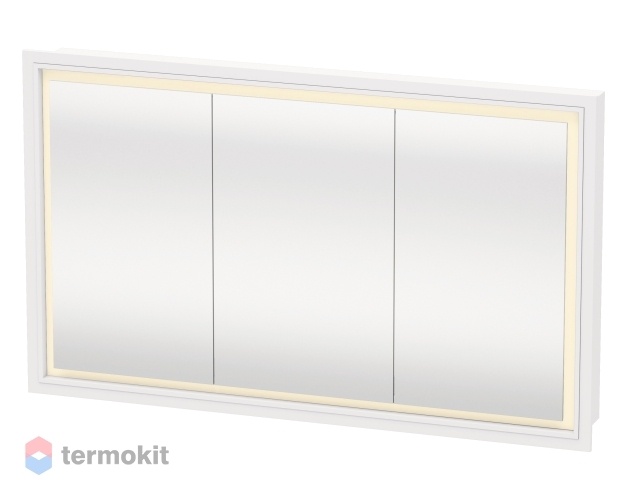 Зеркальный шкаф Duravit L-Cube 120 с подсветкой белый глянец LC765300000