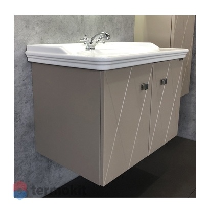 Тумба с раковиной Comforty Кремона-80 подвесная латте 00-00001040