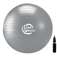 Мяч гимнастический Lite Weights 1868LW 85 см, серебро антивзрыв, с насосом