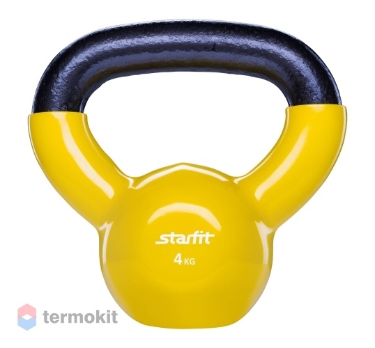 Гиря виниловая Starfit DB-401, желтая 4 кг