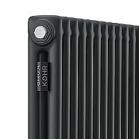 Стальной трубчатый радиатор Kohr Heim 2057/18 секций с боковым подключением 3/4 черный