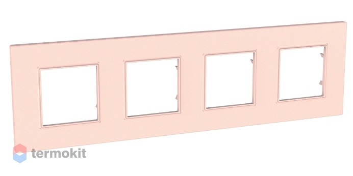Рамки Schneider Electric Unica Quadro 3 поста горизонтальная розовый жемчуг MGU4.708.37