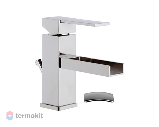 Смеситель для раковины Remer Qubika Cascata с донным клапаном Хром QC10