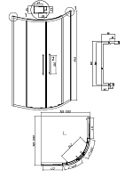Душевой уголок Grossman Cosmo 1950x1000x1000 черный матовый 301.K33.02.1010.21.00