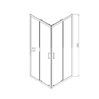 Душевой уголок Vincea Alpha 1900x900x900 вороненая сталь VSS-3AL900CLGM
