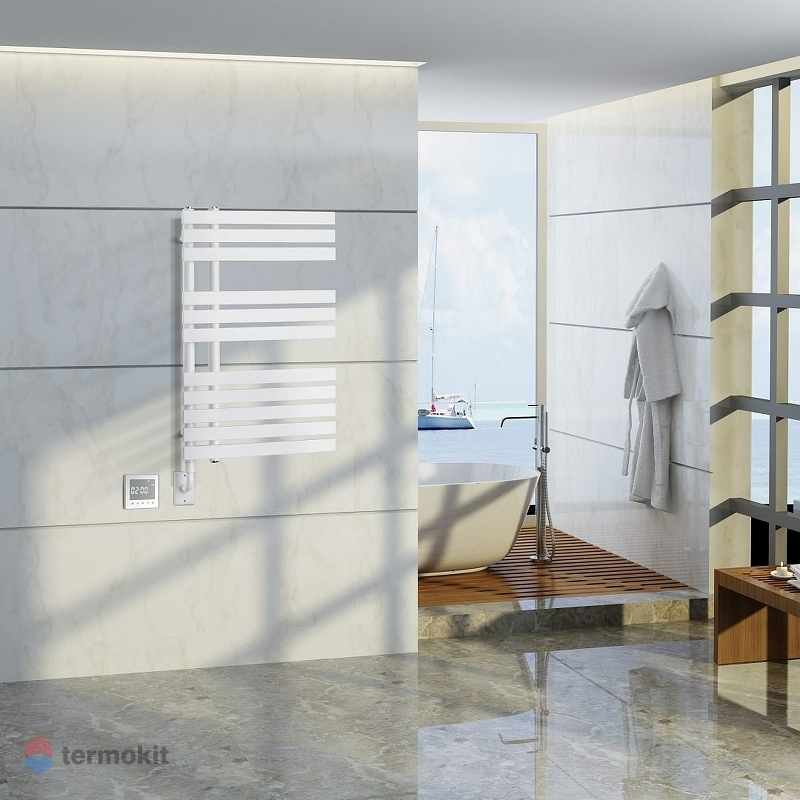 Электрический полотенцесушитель Boheme Venturo 898x500 белый матовый ...