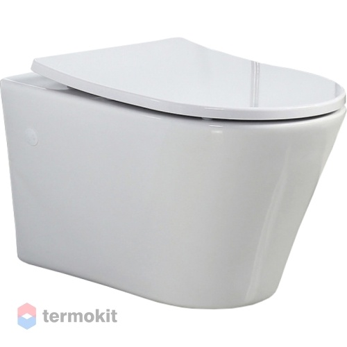 Унитаз подвесной BelBagno Flay-R с сиденьем микролифт BB506CH+BB2002SC