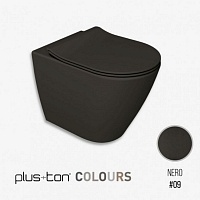 Чаша унитаза подвесного Ceramica Althea Cover Rimless Plus+Ton черный матовый 40375R#09