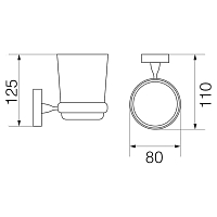 Стакан для зубных щеток Veragio BONJOUR VR.BNR-7840.BR УЦЕНЕННЫЙ