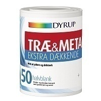 Dyrup Trae & Metal Ekstra Daekkende 50, Износостойкая эмаль на водной основе для дерева и металла, База А, 0,75л