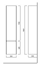 Шкаф-колонна Kerama Marazzi CUBO 35 подвесной мальва матовый CU.165rh\MAL