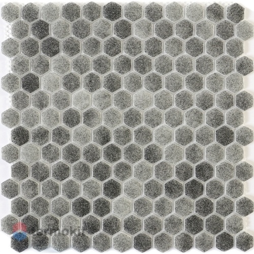 Стеклянная мозаика Natural Steppa STP-GR012-HEX S (2,5 Hexagon) 30х30