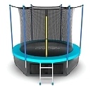 Батут с внутренней сеткой и лестницей Evo Jump Internal 12ft (Wave) + нижняя сеть