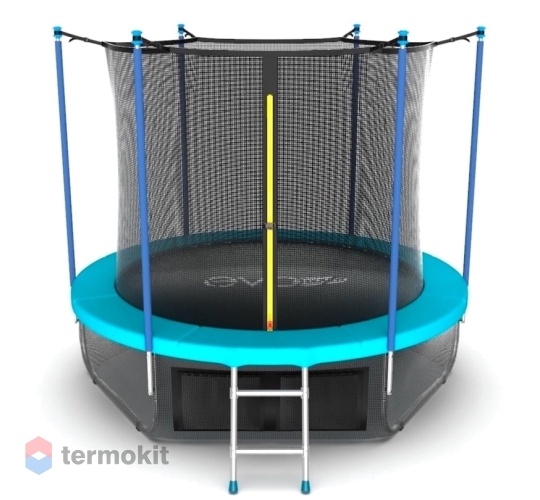 Батут с внутренней сеткой и лестницей Evo Jump Internal 12ft (Wave) + нижняя сеть