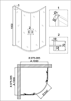 Душевой уголок Niagara Nova 1900x1000x1000 желтое золото 64070811GOLD