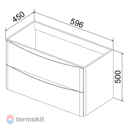 Тумба под раковину BelBagno ACQUA 60 подвесная Rovere Rustico ACQUA-600-2C-SO-RR