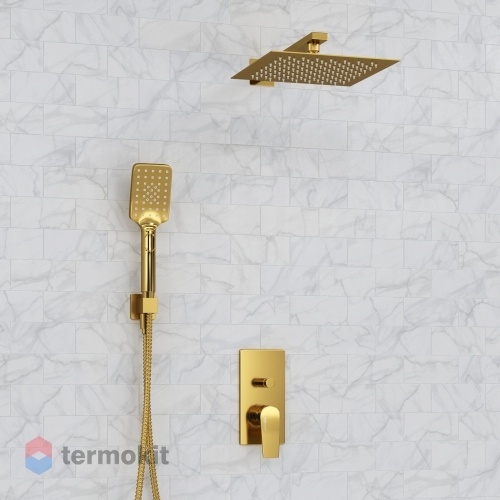 Душевой комплект скрытого монтажа WasserKRAFT золото А55201