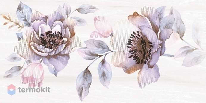 Керамическая плитка Axima Модена D цветы декор 25х50