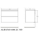 Тумба под раковину 80 подвесная BELBAGNO Albano Rovere Nature Grigio ALBANO-CER-800-2C-SO-RNG