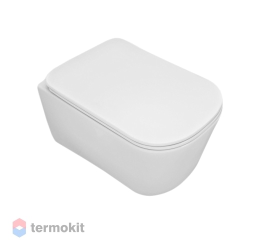 Унитаз подвесной KERASAN Tribeca с сиденьем белый матовый 511430+519130