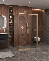 Душевой уголок Cezares Molveno 1950x1200x900 брашированное золото MOLVENO-AH-12-120/90-C-BORO-IV