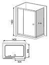 Душевой уголок RGW Classic CL-45 145х80х185 040945458-11 Хром
