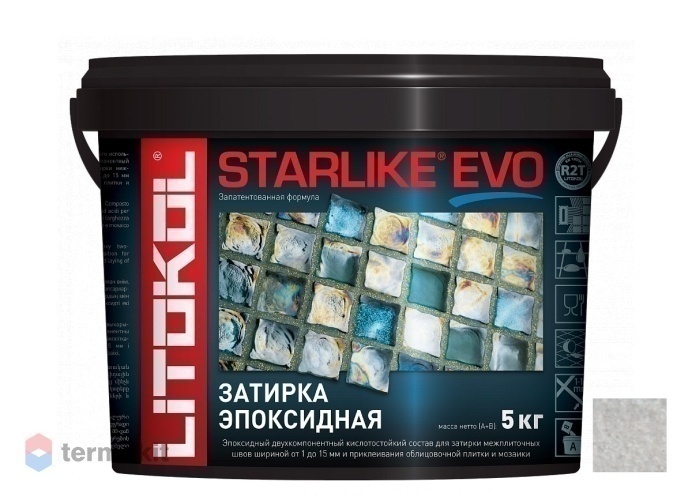 Затирка Litokol эпоксидная Starlike Evo S.105 Bianco Titanio 1кг