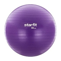 Фитбол Starfit GB-106 85 см, 1500 гр, с ручным насосом, фиолетовый (антивзрыв)